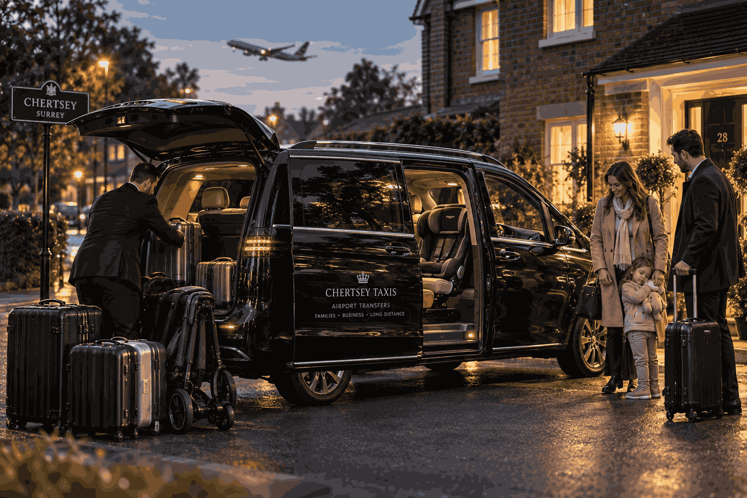 Corporate Airport Travel from Chertsey for Clients, Teams and Executives